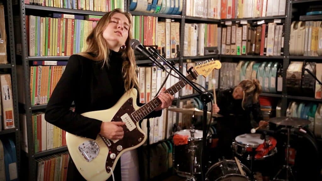 Madison Cunningham playing guitar in an audio archive